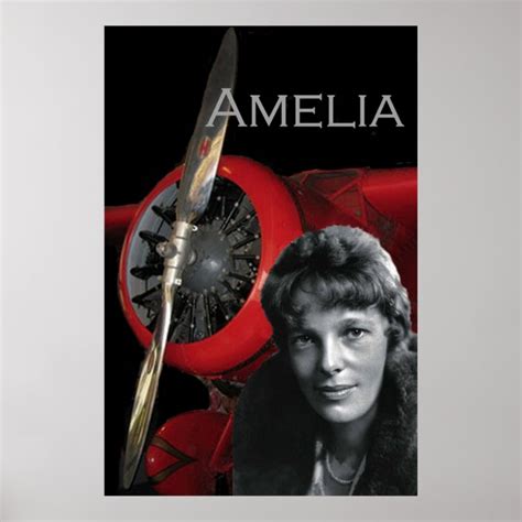 Amelia Earhart and her Lockheed Electra Poster | Zazzle.com