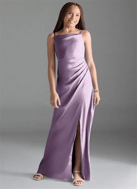 Azazie Leonis Junior Bridesmaid Dress In Frosted Lilac Azazie Au