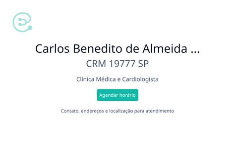 Carlos Benedito De Almeida Pimentel Cl Nica M Dica Em Mar Lia Sp