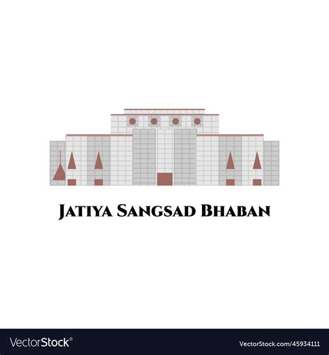 Jatiya sangsad bhaban or national parliament Vector Image