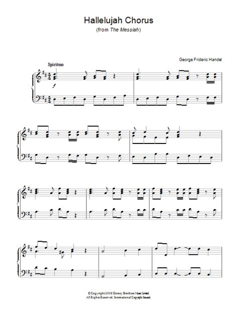 Hallelujah Chorus Sheet Music Direct