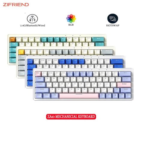 Zifriend Za Hot Swappable Wired Rgb Mechanical Keyboard Tnt Yellow Switch Linear Wired