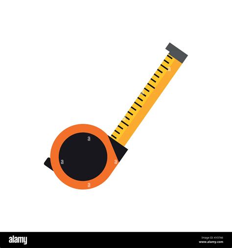 Simple Tape Measure Tool Vector Illustration Graphic Design Stock