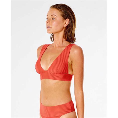 Rip Curl Premium Surf Deep V Bikini Top Red Xtremeinn