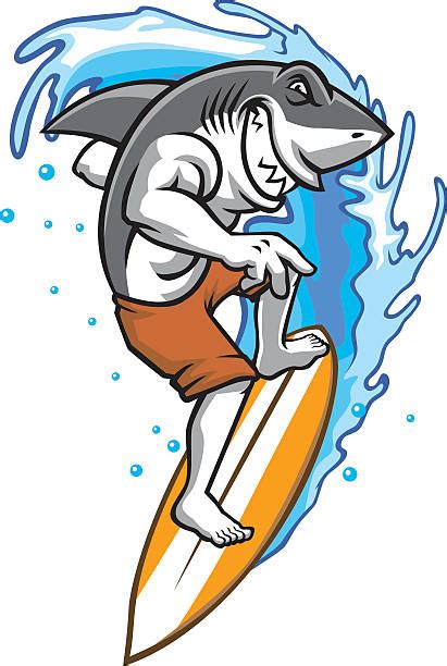 Surfboard Shark Bite Illustrations Royalty Free Vector Graphics And Clip