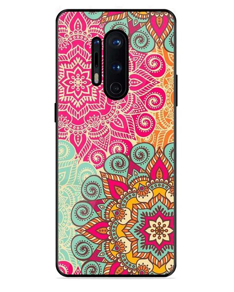 Buy Mandala Seamless Premium Glass Case For OnePlus 8 Pro Shock Proof