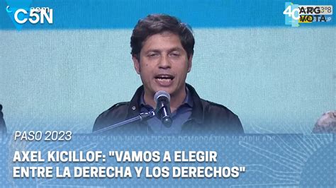 El DISCURSO De AXEL KICILLOF Tras Su TRIUNFO En Las PASO YouTube