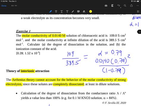 Answered Exercise 1 The Molar Conductivity Of Bartleby