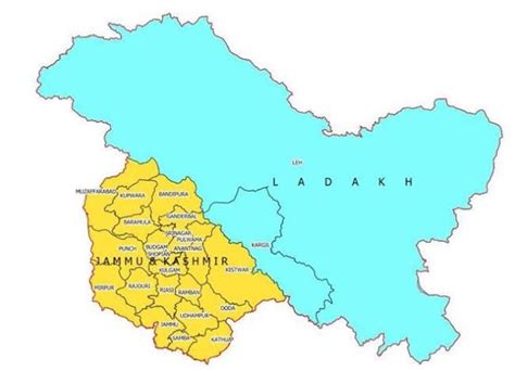 Government Releases New Maps Of UTs Of J K Ladakh