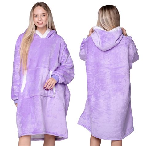 KOC BLUZA OVERSIZE CIEPŁA 2W1 GRUBA XXL FUTRZAK KOCOBLUZA Z KAPTUREM