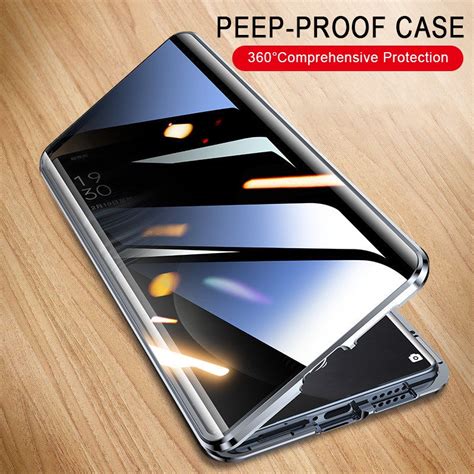 360 Anti Peeping Privacy Double Sided Tempered Glass Case For Huawei