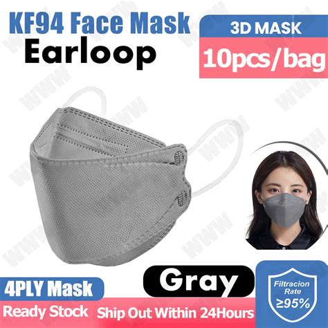 Stock In Johor Kf Mask Pcs Layer Non Woven Protective Filter D