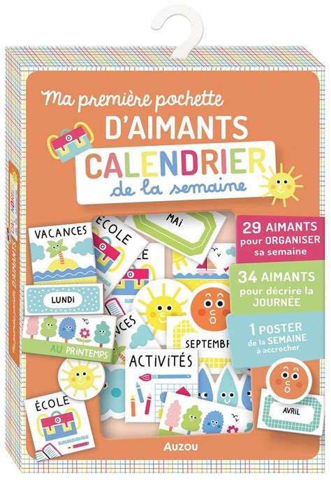 Amazon Fr Ma Premiere Pochette D Aimants Calendrier De La Semaine