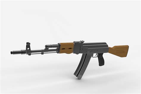 Free Stl File Ak 47 Gun 3d Model Cnc Plastic Model Cnc 3d Model Diy