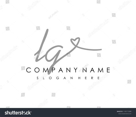 L G Initial Handwriting Logo Vector Stock Vector Royalty Free