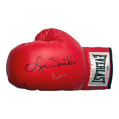 Muhammad Ali And Leon Spinks Dual Signed Autographed Everlast Boxing Glove Loa — Djr Authentication