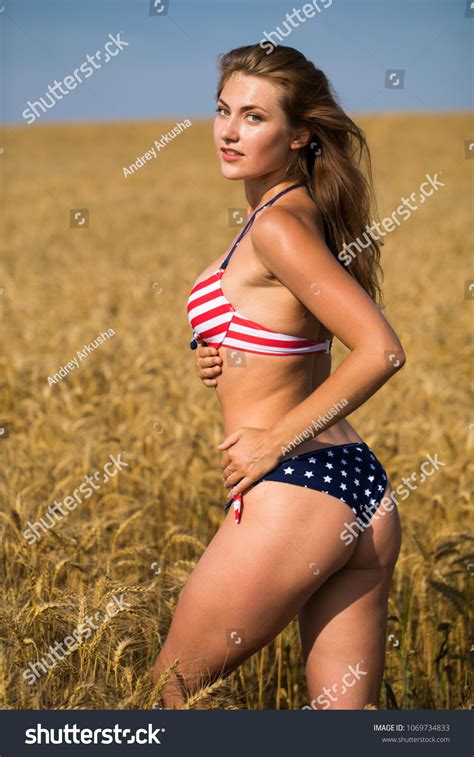 Back View Beautiful Blonde Woman Sexy Stock Photo 1069734833 Shutterstock