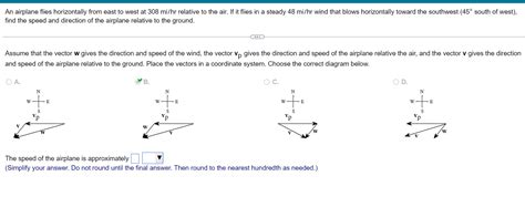 Solved An Airplane Flies Horizontally From East To West At Chegg