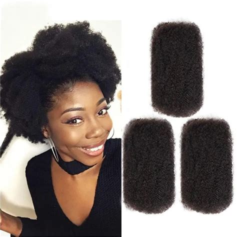 Afro Kinky Bulk Cabelo Humano Para Extens Es Dreadlock Crochet Braiding