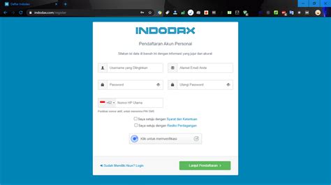 Cara Daftar Dan Login Indodax Arif Asli