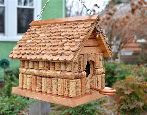 Custom Made Bird House L Aide De Bouchons De Vin Etsy Wine Cork