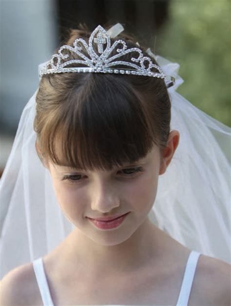 First Communion Cross Tiara Communion Veil First Communion Veils For Sale