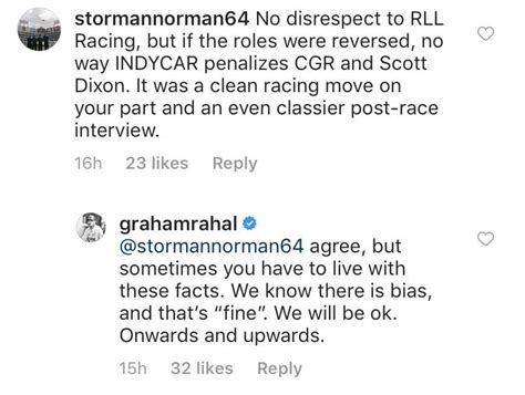 Fine for Graham incoming (Instagram) : r/INDYCAR