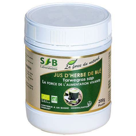 Jus Dherbe De Blé Bio 200g Sfb Achat Sfb Laboratoires Nature Et