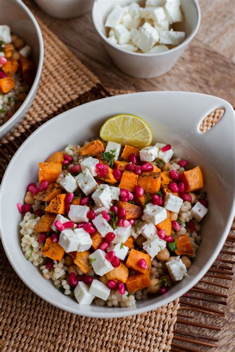 Parelcouscous Met Zoete Aardappel Feta En Granaatappel Recept