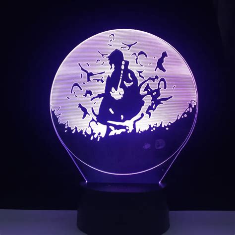 Itachi Uchiha Crows D Led Lamp Naruto Anime Bedroom Decor Color