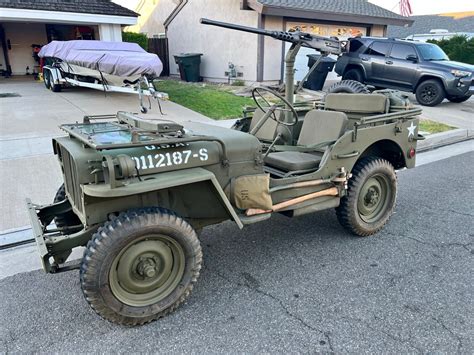 1942 Ford Gpw Script W Resin 50 Cal Wwii Ww2 Jeep Willys Mb Us Army Usmc Barn Finds For Sale