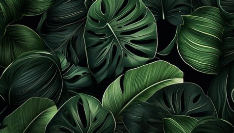 Premium Ai Image Tropical Leaf Wallpaper Luxury Nature Leaves Pattern