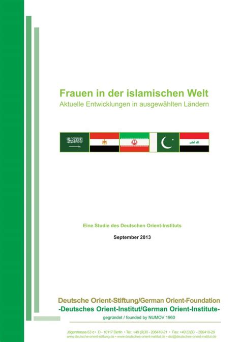 Frauen in der islamischen Welt Aktuelle Entwicklungen in ausgewählten