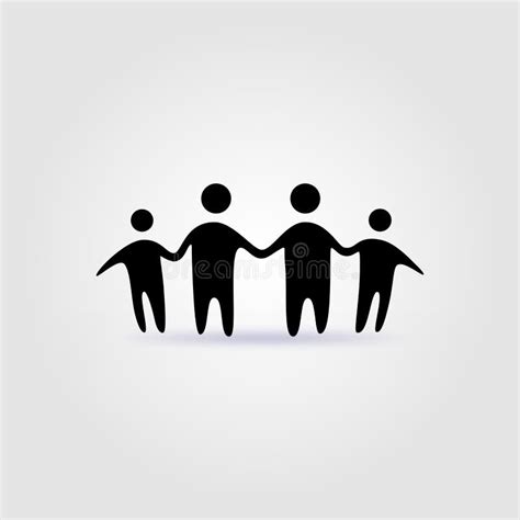 People Family Together Human Unity Black Logo Vector Icon Stock Vector ...