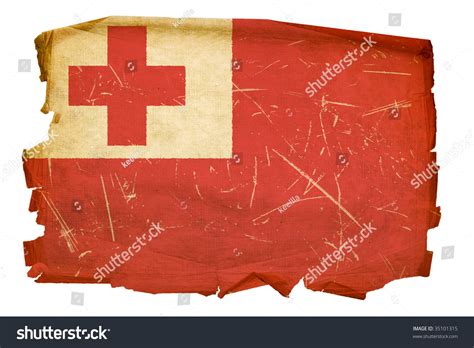 Tonga Flag Old Isolated On White Stock Illustration 35101315 | Shutterstock