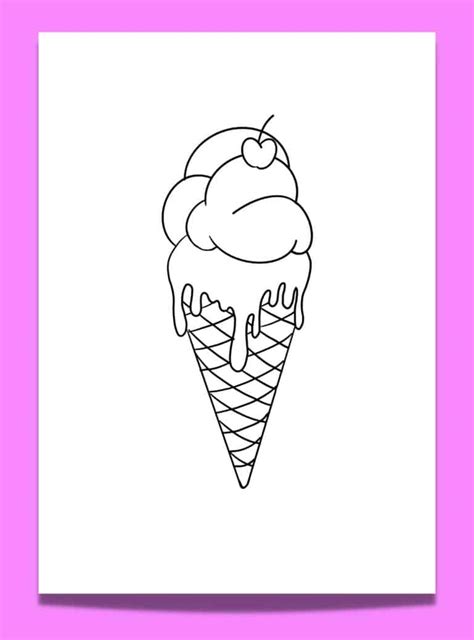 Get Creative With These 14 Free Ice Cream Cone Template Printables Artsydee Drawing