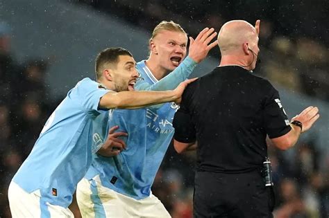 Man City S Erling Haaland Faces Aston Villa Suspension Risk After