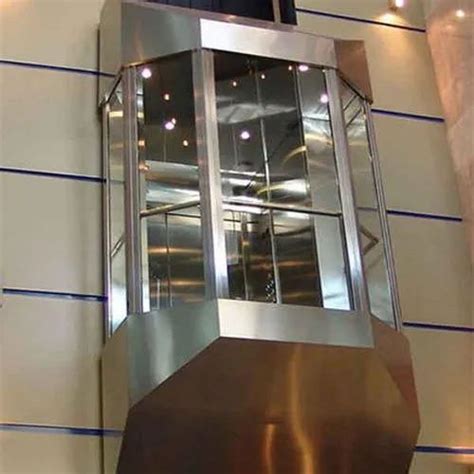 50hz Stainless Steel Capsule Passenger Lift Max Persons Capacity 6