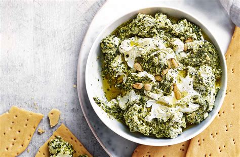 Creamy Feta And Pesto Dip Dip Recipes Tesco Real Food