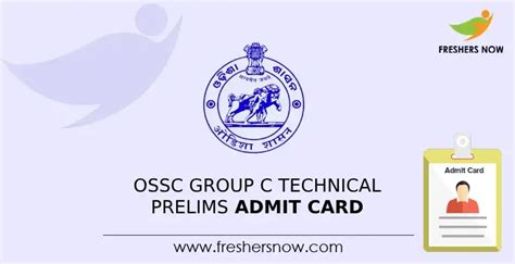 OSSC Group C Technical Prelims Admit Card 2023 Released