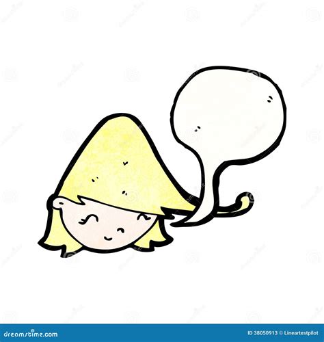 Cartoon happy girl s face stock vector. Illustration of silly - 38050913