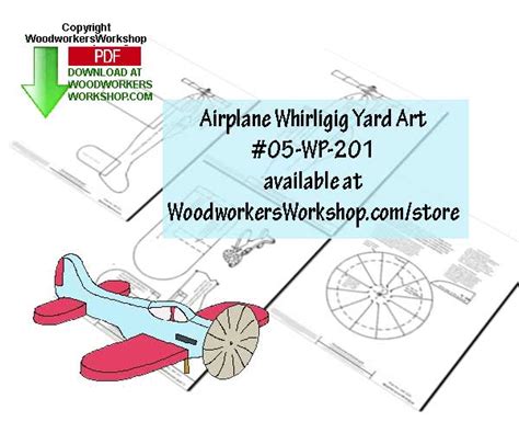 Airplane Whirligig Downloadable Scrollsaw Woodworking Plan