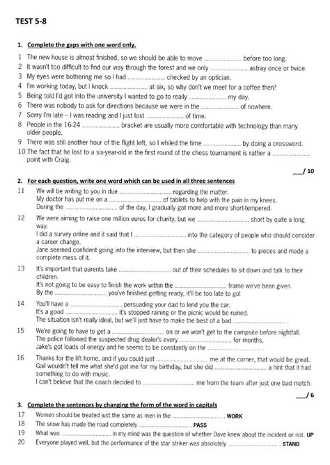 Test 5 8 C1 Worksheet Live Worksheets