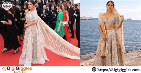 At Her Cannes Red Carpet Debut Sara Ali Khan Poses Like A Pro