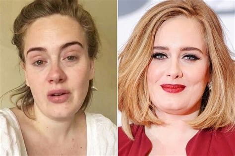 Adele before and after makeup. | Senza trucco, Trucco