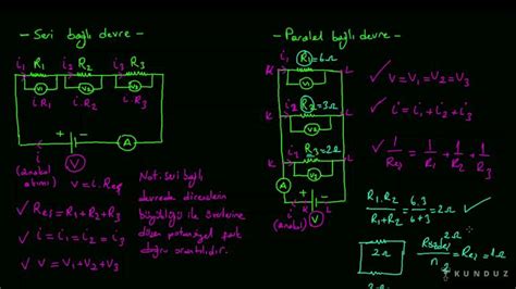 Seri ve Paralel Devrelerde Akım Potansiyel Dağılımı Konu Anlatımı