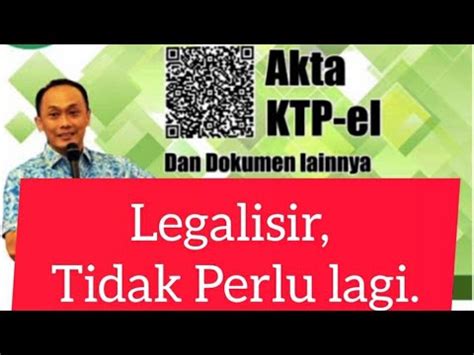 Legalisir KTP EL KK AKTE Tidak Perlu Lagi Permendagri 104 Tahun 2019