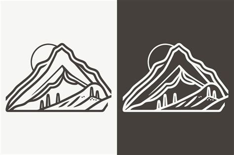 Premium Vector | Mountain vector mountain silhouette assorted mountain ...