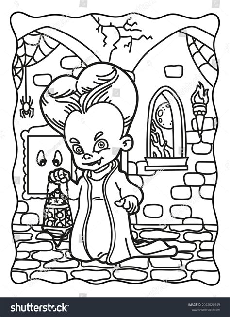 Coloring Book Children Count Dracula Castle Stock Illustration ...