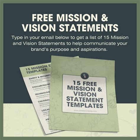 15 Free Mission and Vision Statement Templates — Constant Creates